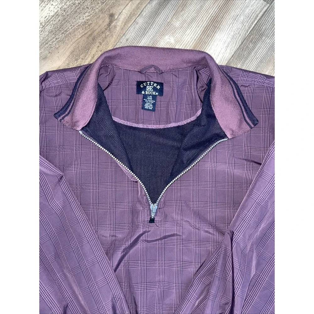 Womens Cutter & Buck Purple 1/4 Windbreaker‎ Size Large Ladies